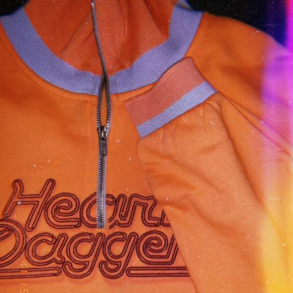 HEART AND DAGGER HALF ZIP SWEATSHIRT - Picture 1 of 4
